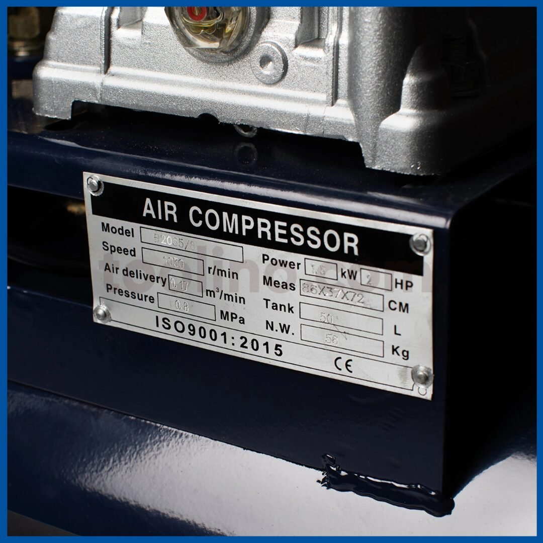 Fiche technique du Compresseur d′air 50L - Makute