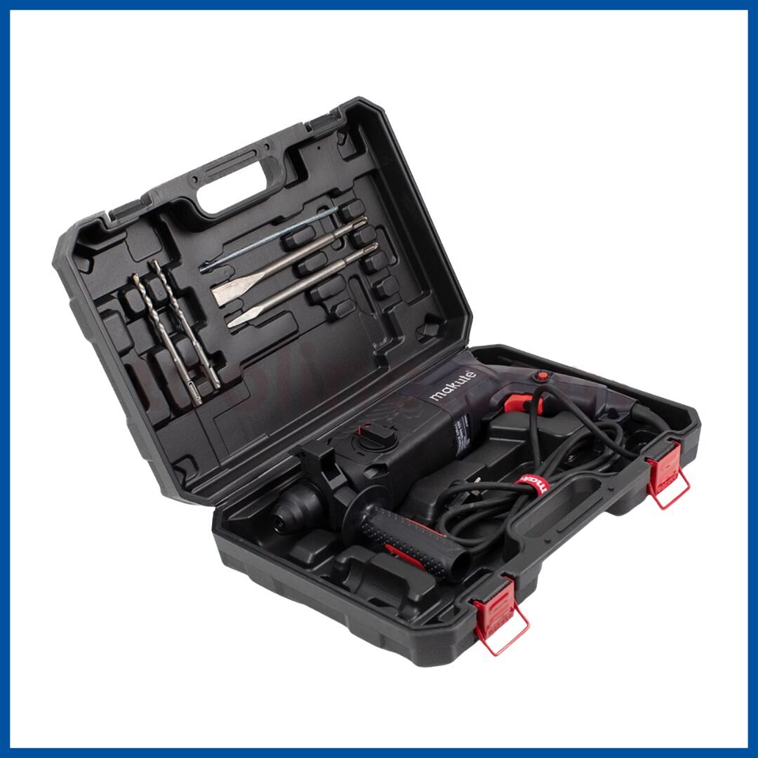 La valise ouverte du Marteau Perforateur 620W 24mm - Makute
