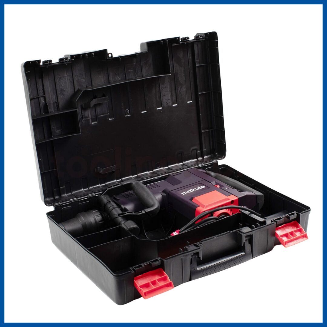 La valise ouverte du Marteau Perforateur De Démolition 1500W - Makute