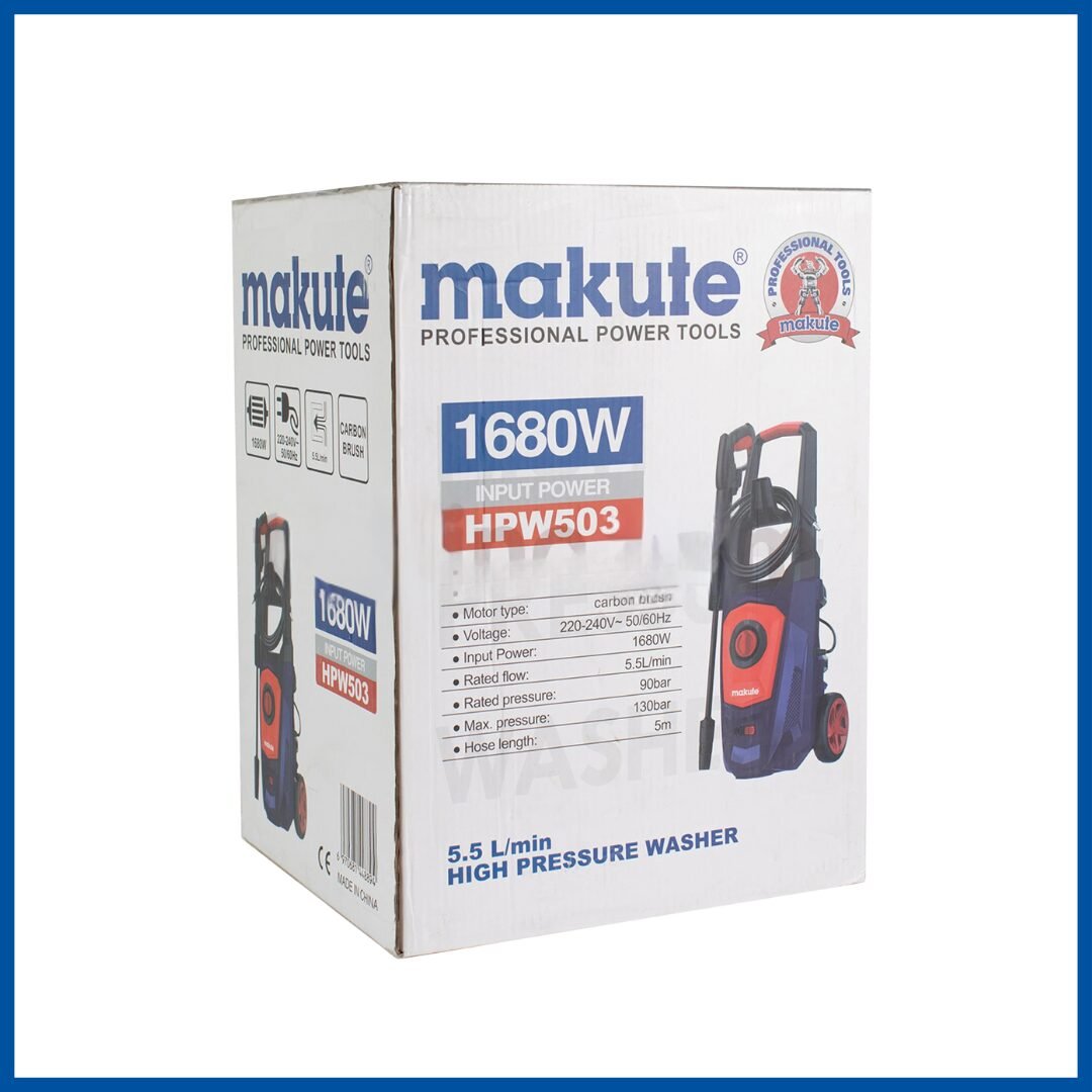 L'emballage du Nettoyeur Haute Pression 1680W 130bar - Makute