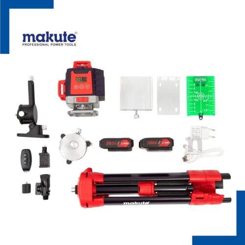 Tous les pieces du Niveau Laser 16 Lignes + Support 90cm - Makute