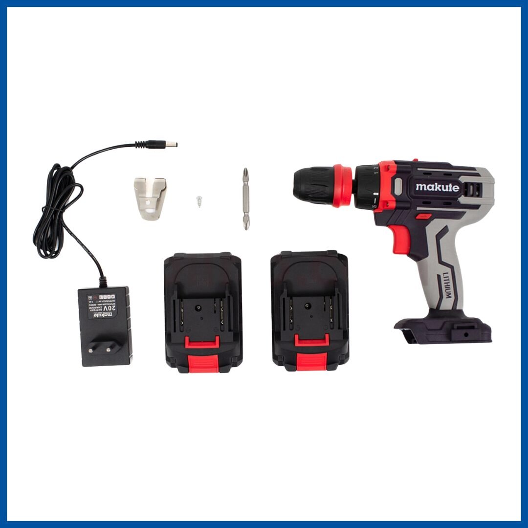 Tous les pieces du Perceuse Visseuse 20V 10mm 2 Batteries -  Makute