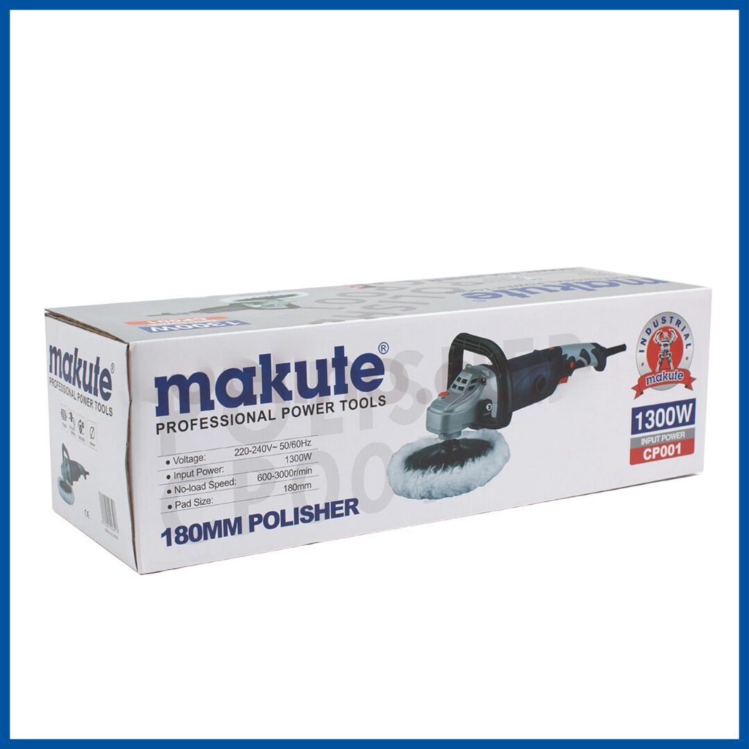 L'emballage du Polisseuse 1300W 180mm - Makute