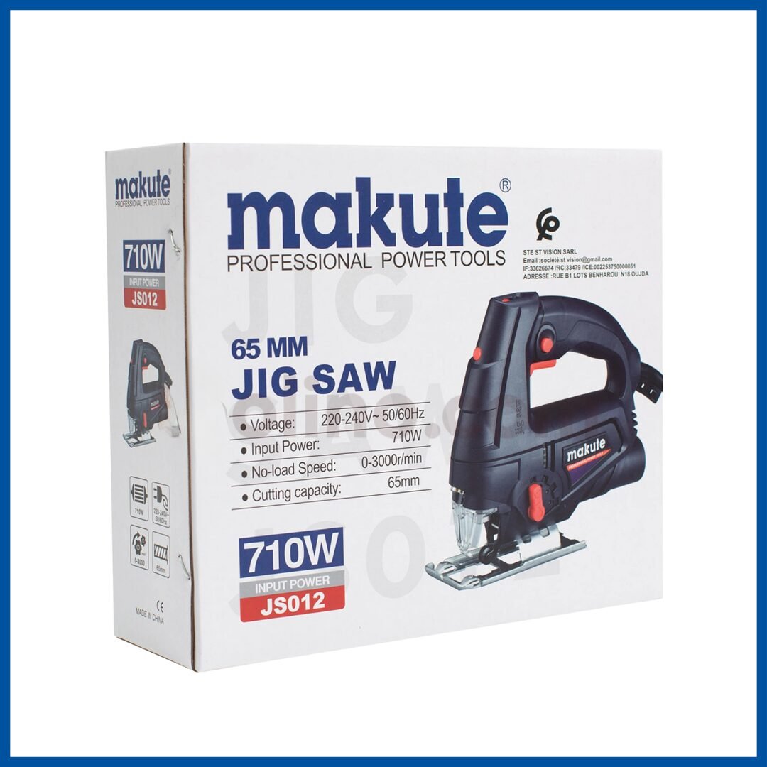 L'emballage du Scie Sauteuse 710W 65mm - Makute