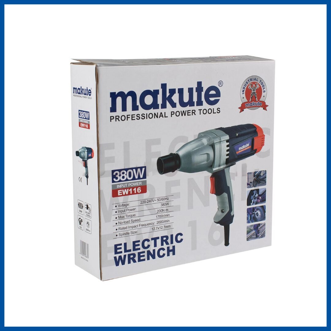 L'embalage du Clé à Chocs Électrique 380W - Makute