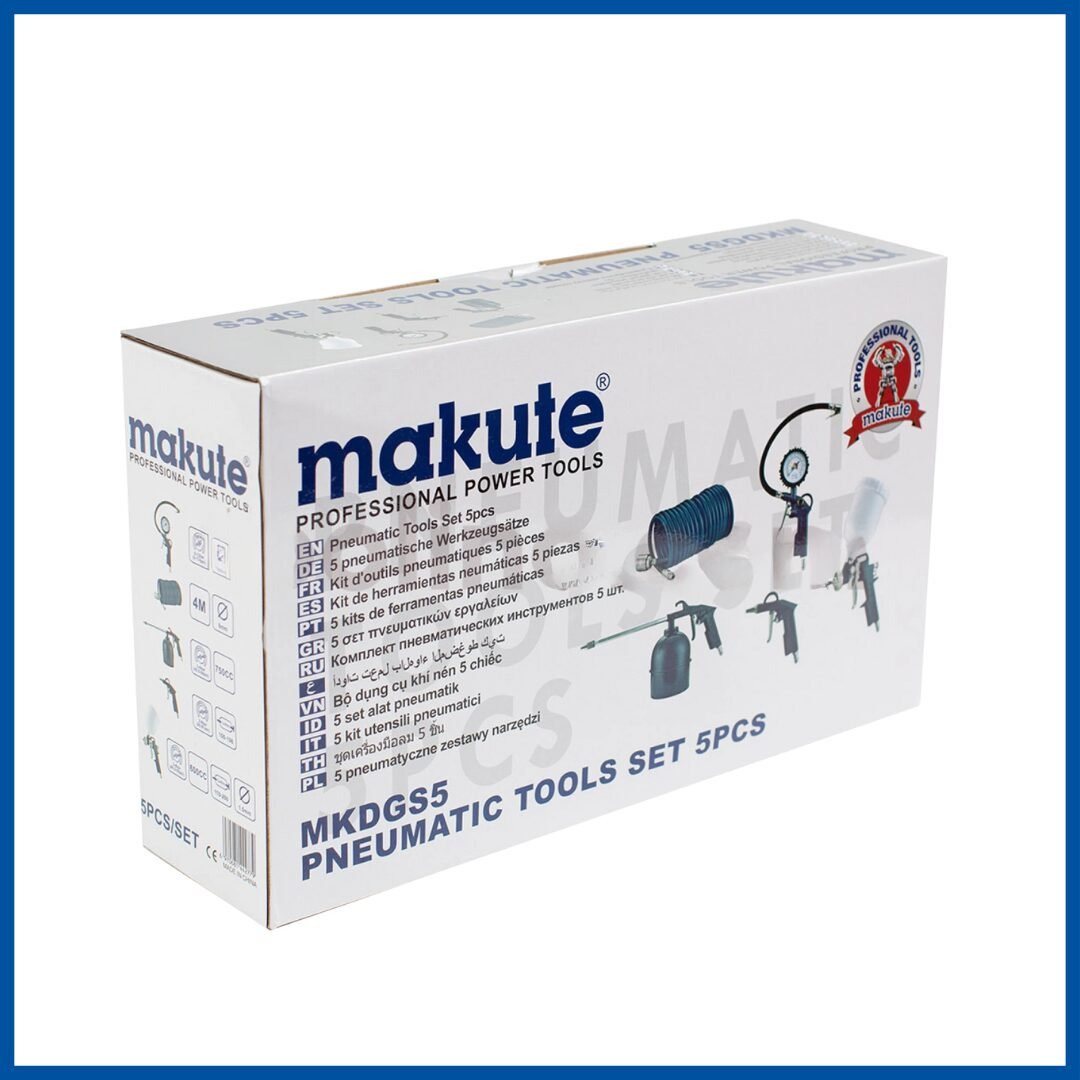 L'embalage du Kit d’Outils Pneumatiques 5 en 1 - Makute