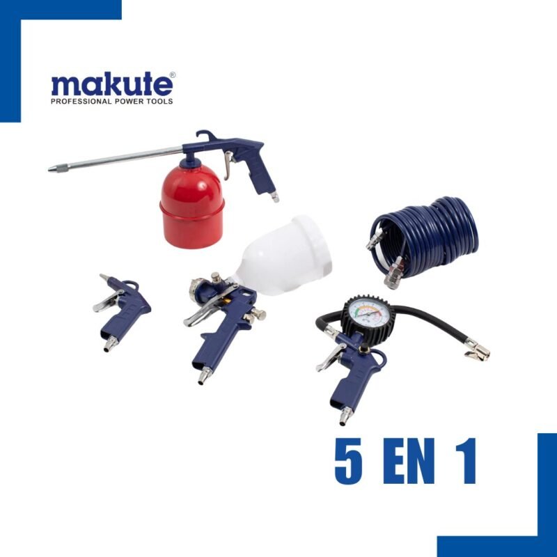 Kit d’Outils Pneumatiques 5 en 1 - Makute Kit d’Outils Pneumatiques 5 en 1 - Makute