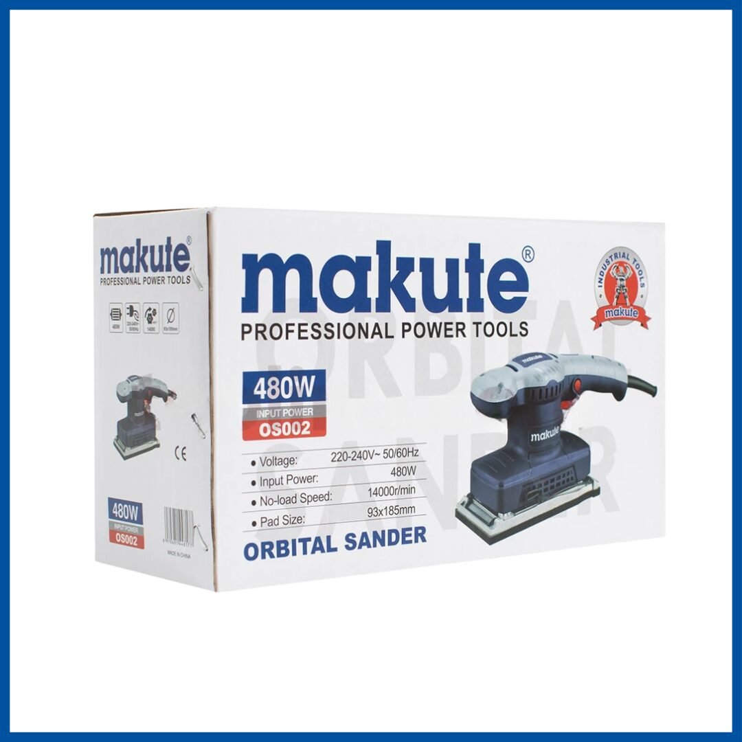 L'embalage du Ponceuse Vibrante 480W - Makute