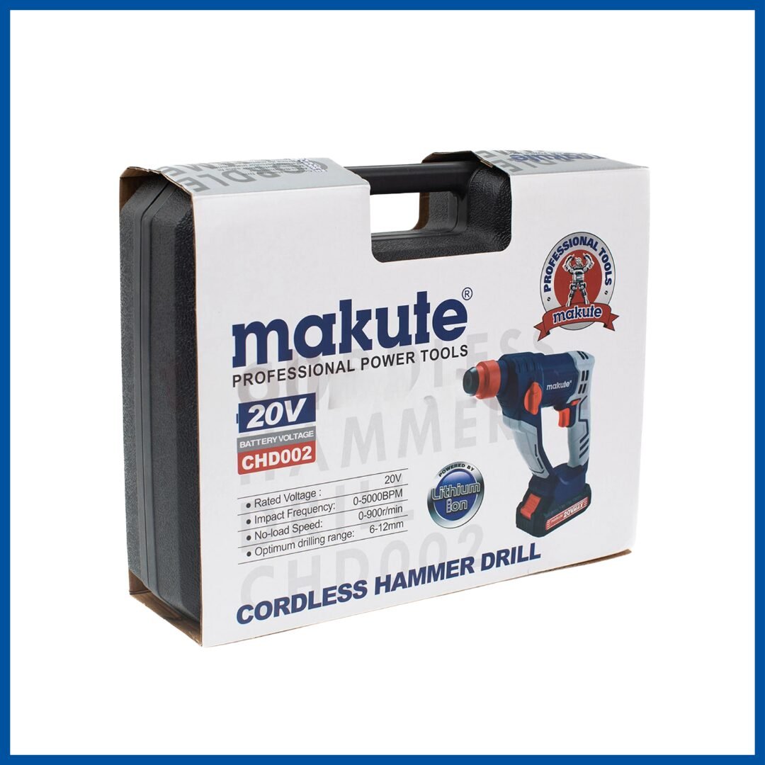 L'embalage du Marteau Rotatif Sans Fil 20V - Makute