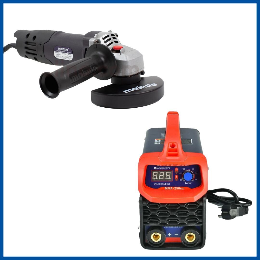 Poste à Souder 250 Amp + Meuleuse 850W 115mm - Makute