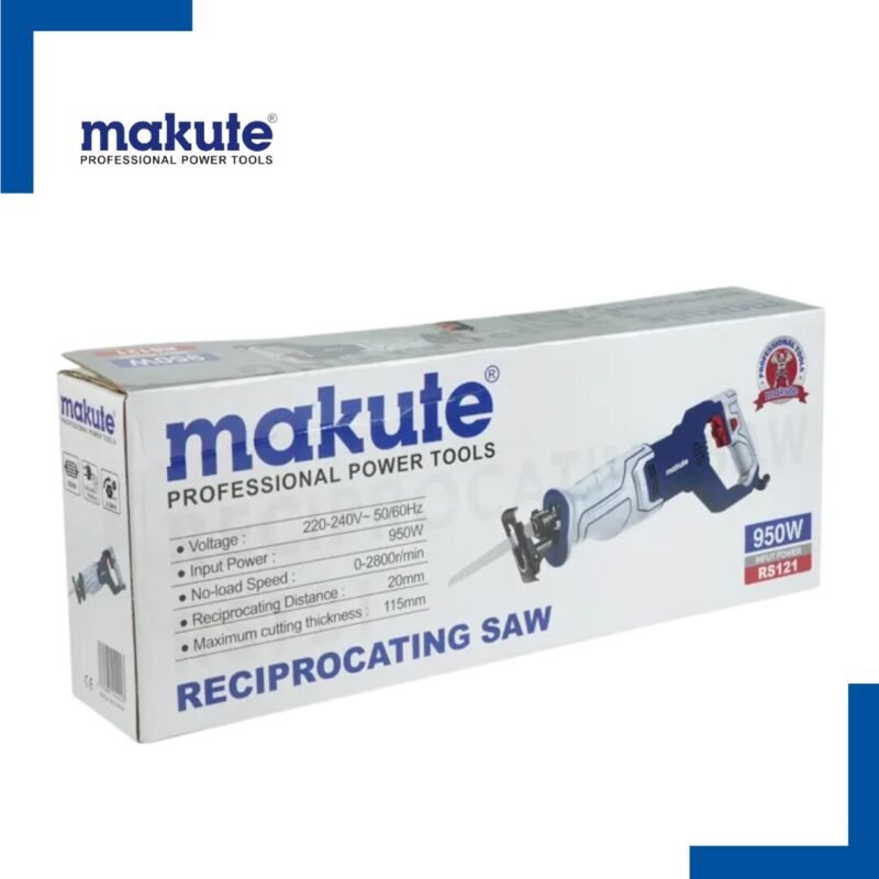 L'emballage du Scie Alternative 950W de la marque Makute