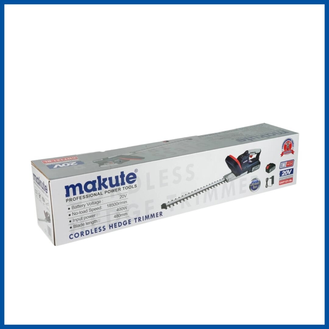 L'embalage du Taille-Haie Sans Fil 20V - Makute